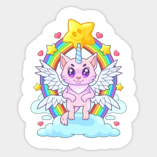 cute cat unicorn Sticker